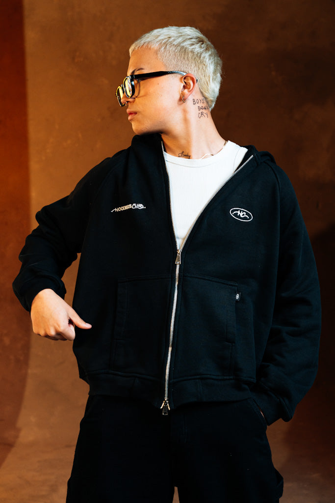 Zip Hoodie Negro | Comfy & Cool