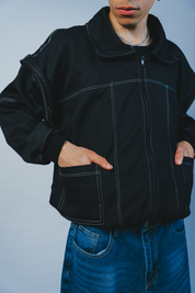 Chaqueta Convertible Negra | HOODIERS FEMME