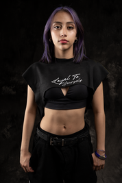 Boxeadora corta Negra | HOODIERS CLUB