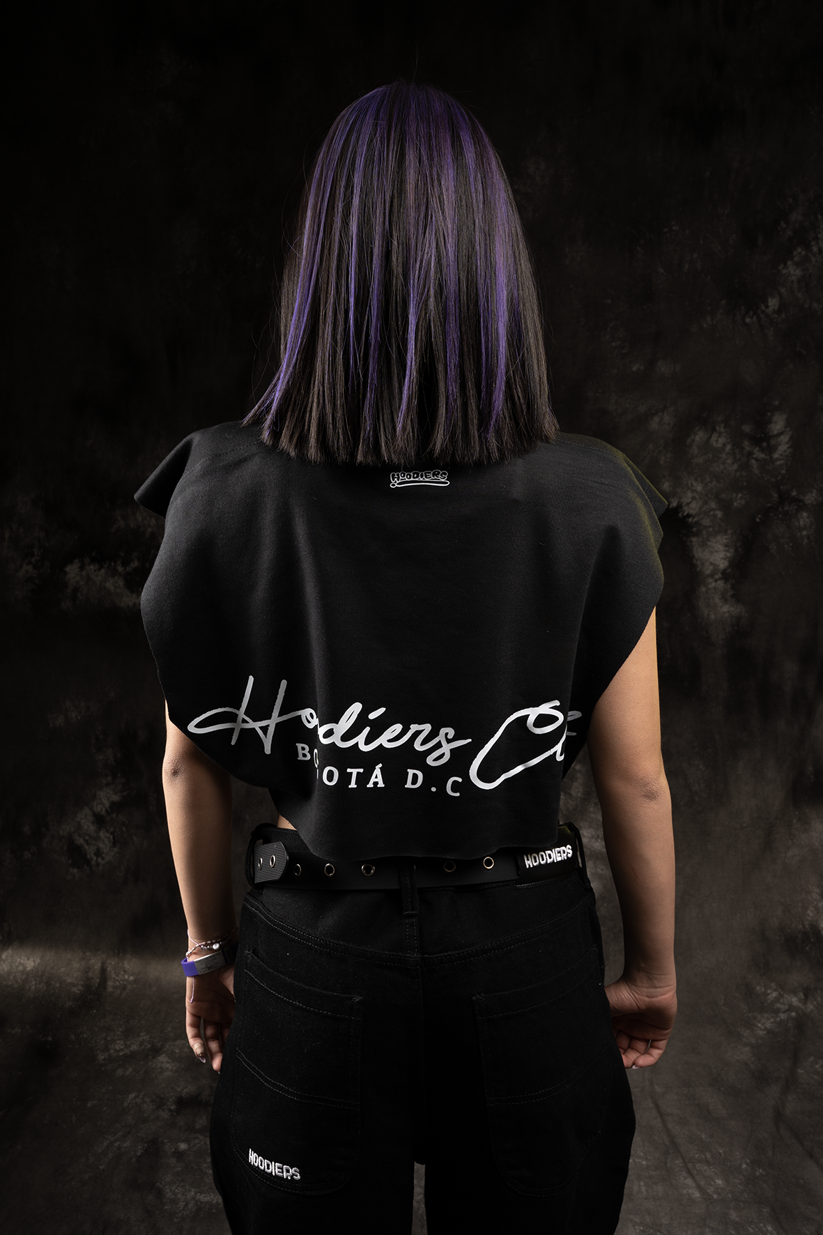 Boxeadora corta Negra | HOODIERS CLUB