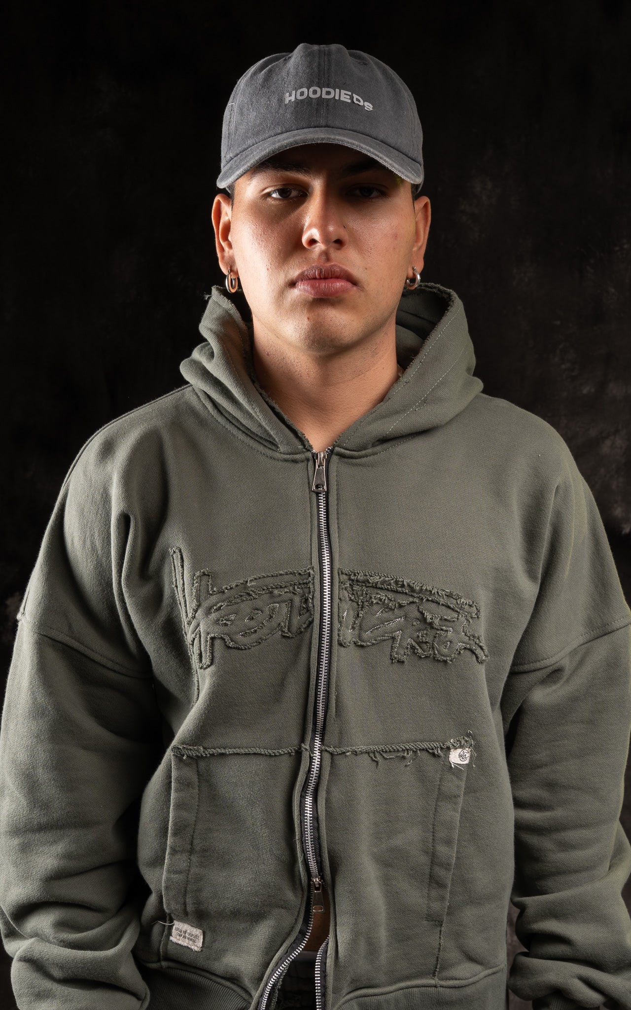 Ziper Slide oversize Verde Militar | BURNING