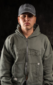 Ziper Slide oversize Verde Militar | BURNING