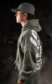 Ziper Slide oversize Verde Militar | BURNING