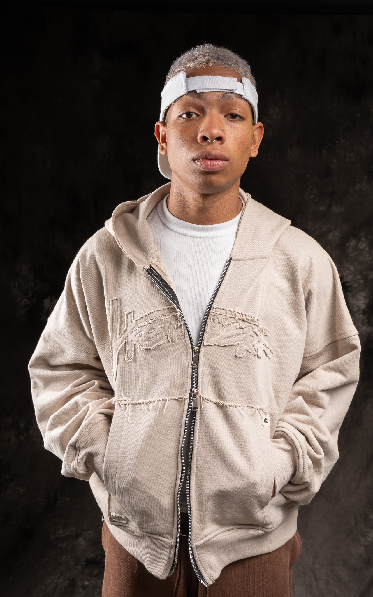 Ziper Slide oversize Crema | BURNING