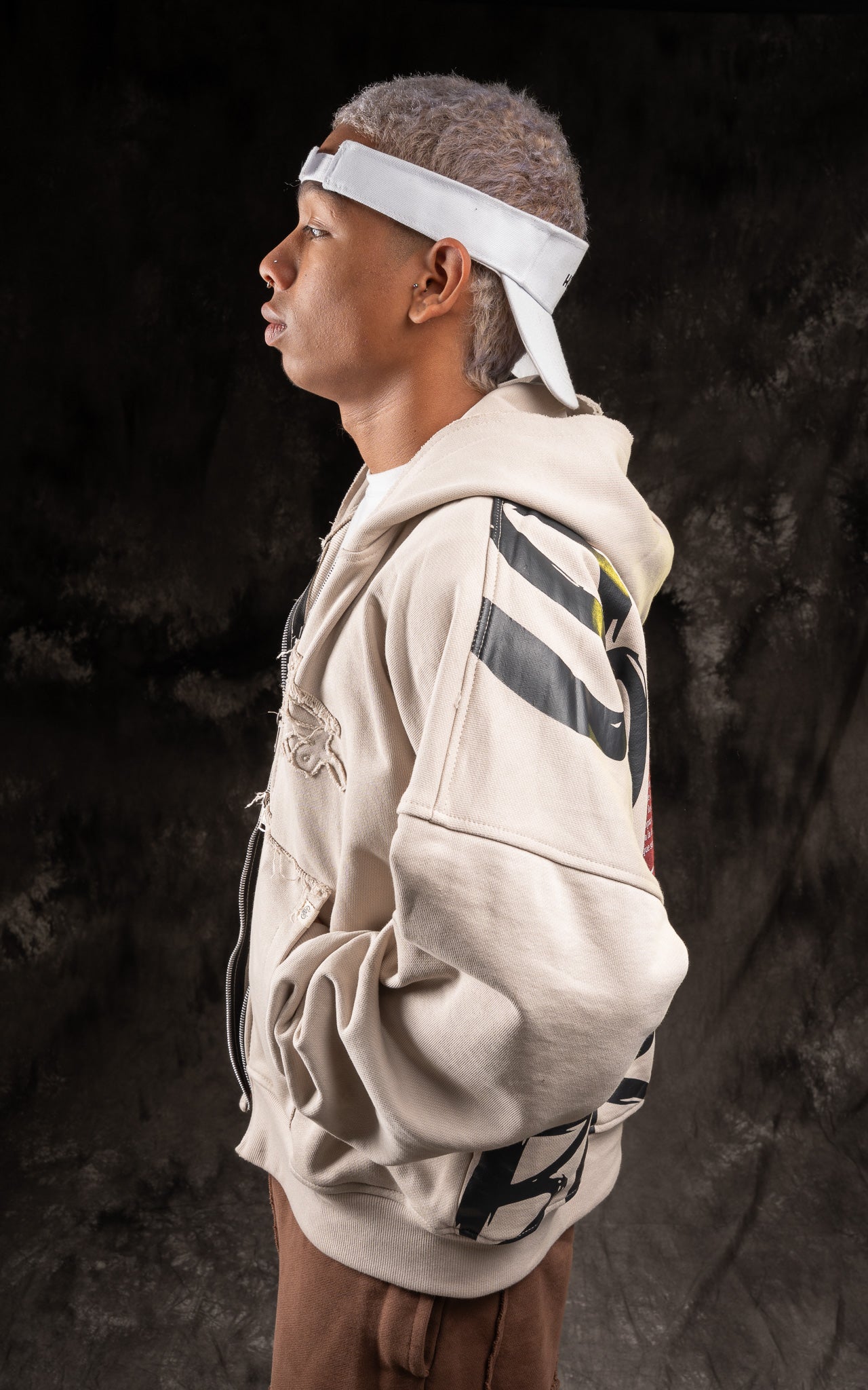 Ziper Slide oversize Crema | BURNING