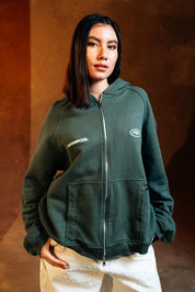 Zip Hoodie Verde Militar | Comfy & Cool